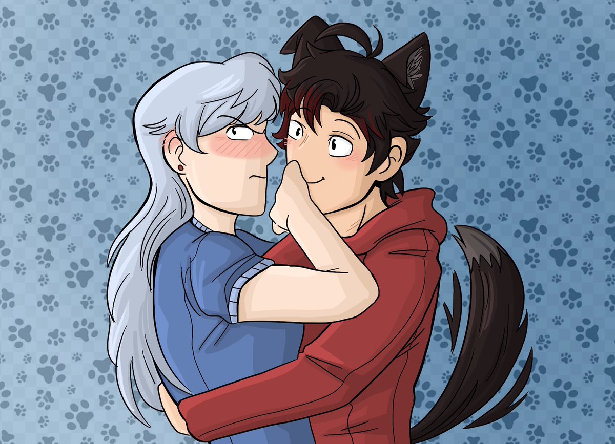 So y’all wanted some Ruby as a wolf faunus so here we are Weiss can’t resis...