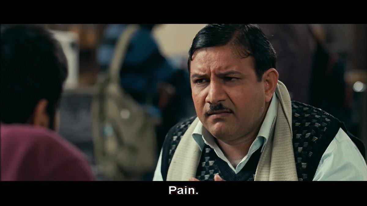 This scene sort of spoilt my entire adolescence. I'm still seeking for that filthy pain, to come and take over the raging talent that's within. I know this sounds sheer romantic. But, kuch toh baat hai isme. Look at the way Jordan gets intrigued by Katana bhai's words!