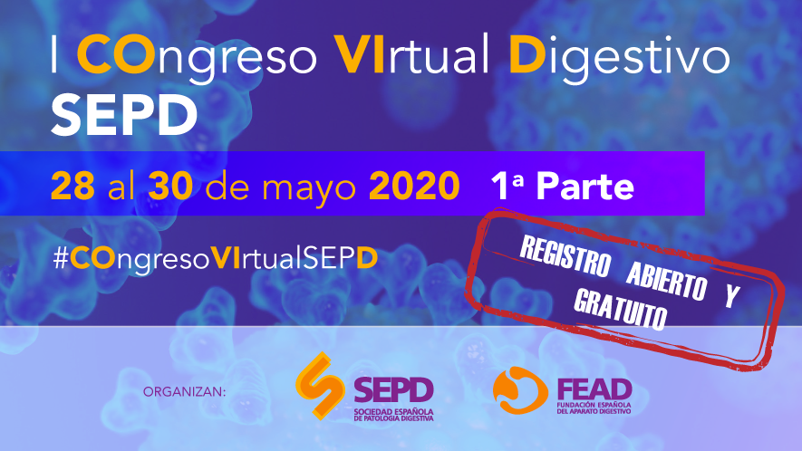 🔴¡¡¡AVISO IMPORTANTE!!!

Registro abierto y gratuito para participar en el I COngreso VIrtual Digestivo SEPD. 

Registro abierto 🔓y gratuito💰 en:
econgresosepd.es 

¡Ayúdanos a difundir! 📣