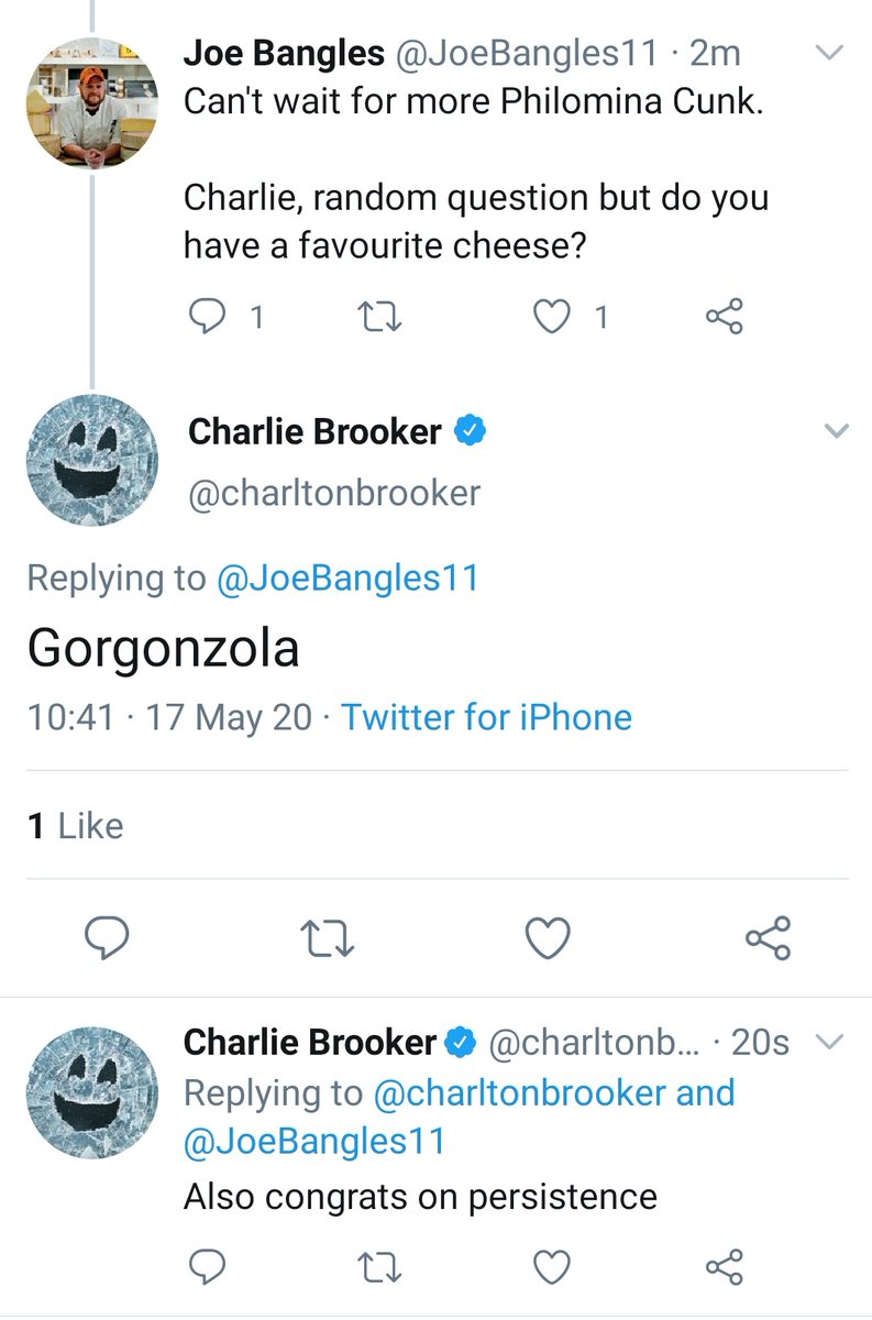 A massive thank you to the hillarious and brilliant  @charltonbrooker,  @ArfurSmith,  @Halcruttenden and  @BigTomD for your replies and wonderful choices.Apologies to Tom and Charlie for my continued questioning but 290k people have checked in to see the cheese. #SundayMotivation