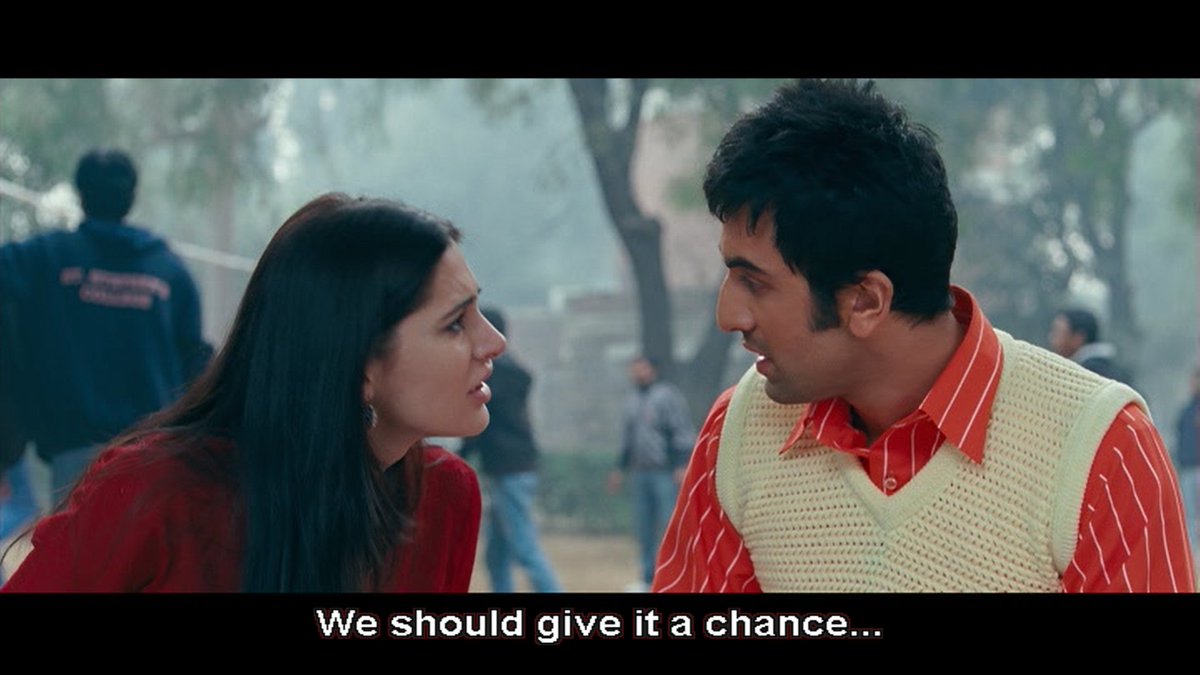 The way he persuades Heer (the way he thinks that he does that) is exceptionally written. They are not outright romantic, these scenes are also philosophical. There is some exploration going on. And the Guitars of Rahman Sir in the scene, Wah. Wah. Khuda hai woh.