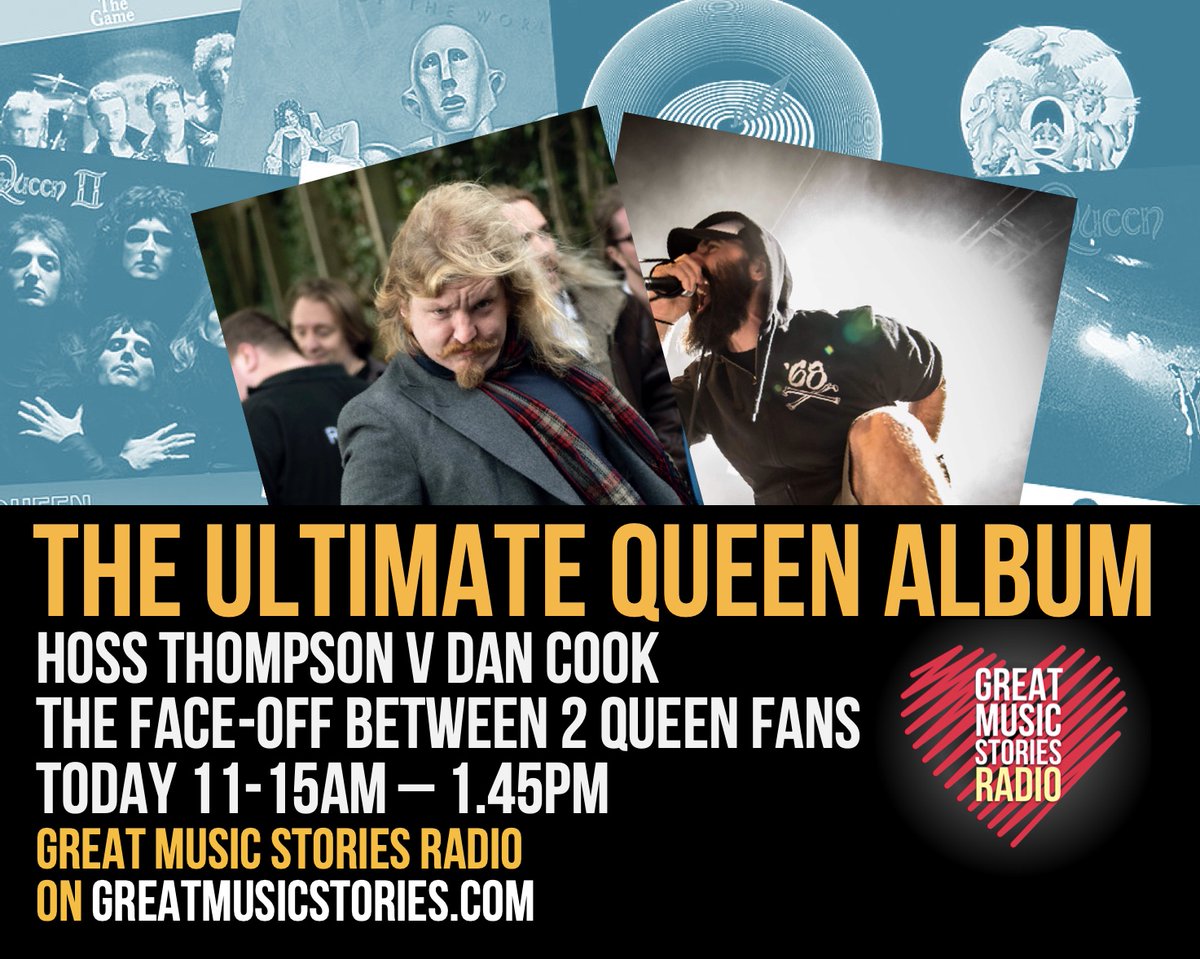 GuyB_rockshow's tweet photo. Underway folks with #BrightonRock. 2 hours 30 of Hoss @13_Stars1 and #DanCook @RagingSpeedhorn arguing over the ultimate Queen album - a GMS archive special from @WildFireFestUK that captures a special moment. https://t.co/QwdpOSZDCT radio.
What's your fave Queen album and why? https://t.co/qZVVMIAgeN