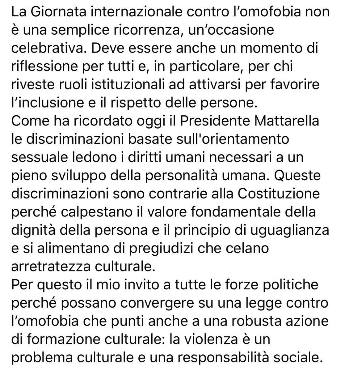 GiuseppeConteIT's tweet image. La Giornata internazionale contro l’ #omofobia non è una semplice ricorrenza, un’occasione celebrativa. Deve essere anche un momento di riflessione per tutti e, in particolare, per chi riveste ruoli istituzionali ad attivarsi per favorire l’inclusione e il rispetto delle persone
