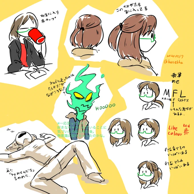 自キャラ落書き 