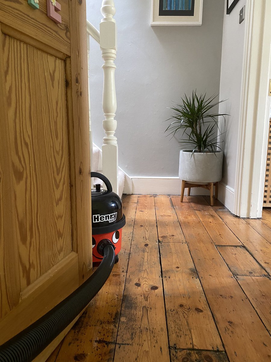 “Henry, stop lurking by the door frame and come into the room.”
“No, just going to stay here, thanks.”
“Henry, come into the room please.”
“No thank you.”
“HENRY!” [yank]
“Argh, my face pipe!”