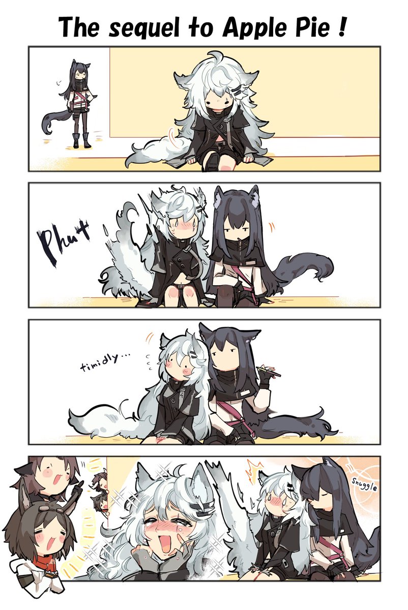 アークナイツ四コマ28
ラップランドとテキサス

#明日方舟 #アークナイツ #Arknights 
#アークナイツ_ファンアート 