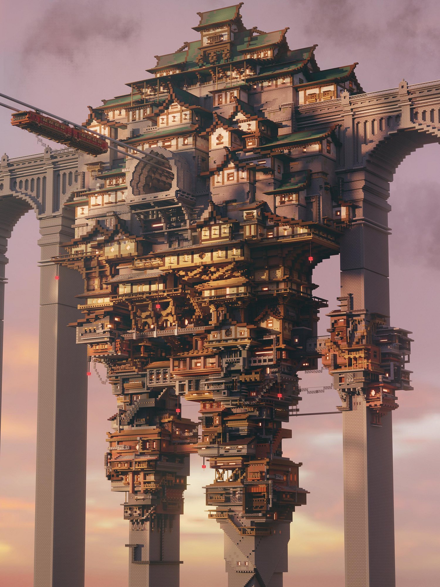 Steampunk постройки Minecraft