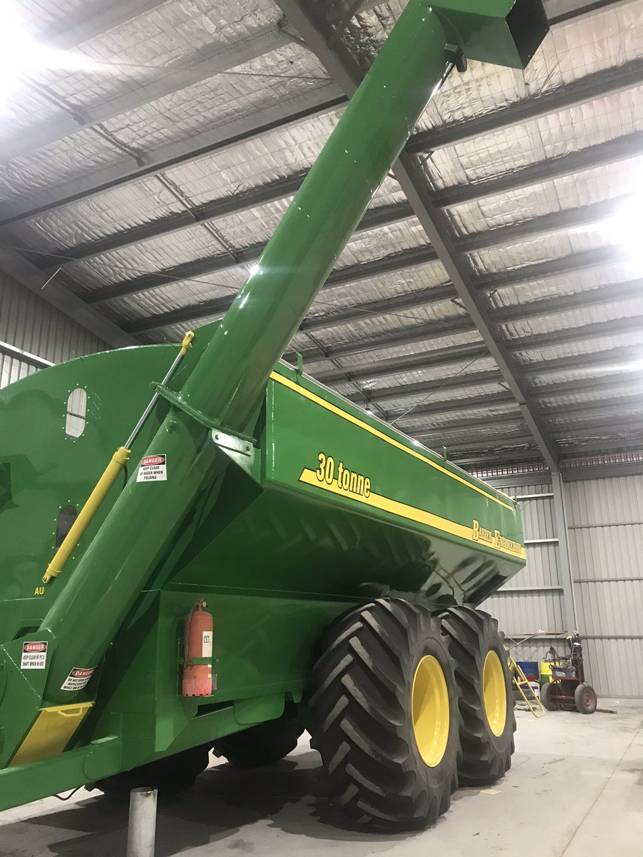 18 year old Chaserbin ready after refurb- workshop checked new paint and tarp ✅ ready for another 18 years <a href="/BarberBins1995/">Barber Engineering</a>