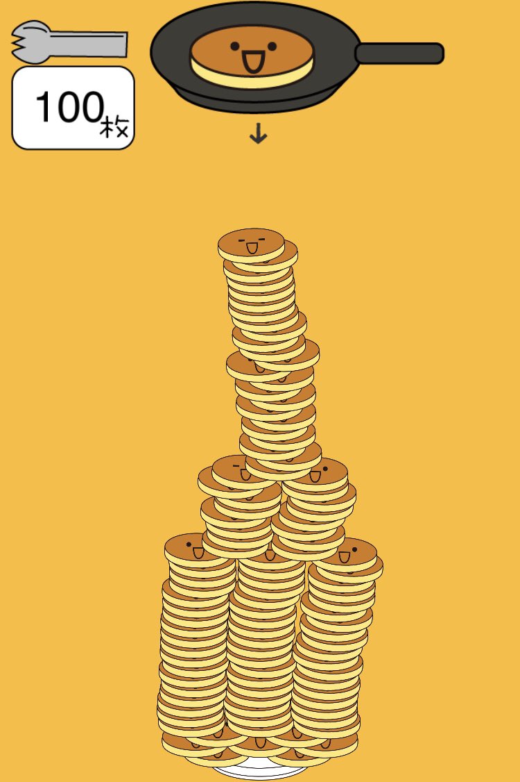 最近パンケーキタワーにハマってますw ギネス世界記録狙いに行きますwww #パンケーキタワー