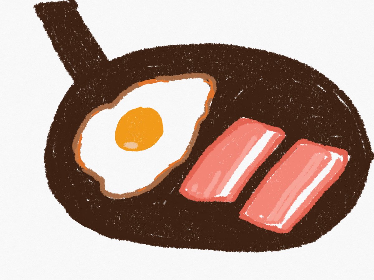 Mana 夫との絵しりとり 55日目 私のターン 食べ物系は美味しく見えたいという欲が出てしまう まいにち絵しりとり