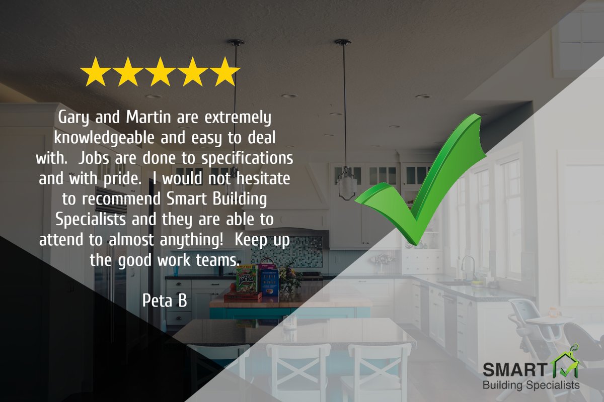 SmartBuildingAU's tweet image. Here at Smart Building Specialists we love what we do. That's why we always try to exceed our customers expectations every single day. Don't take our word for it though, take a look at what our customers are saying about us on our website!

smartbuildingspecialists.com.au/our-perth-buil…