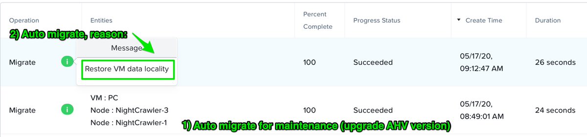 leonhardtla's tweet image. #Nutanix Data Locality is the ability to keep compute and storage close together. Simple example after upgrade AHV hipervisor, automate migration: @NutanixNation @nutanix #datalocality