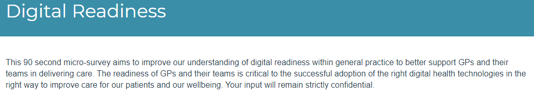Calling clinical &amp; non-clinical general practice colleagues in North &amp; West Hampshire! If you can, please complete this 90 second survey to support our resident HEE Digital Fellow <a href="/matthammerton/">matthammerton</a>’s Digital Readiness in Primary Care project: survey.r-outcomes.com/s3/Digital-Rea…