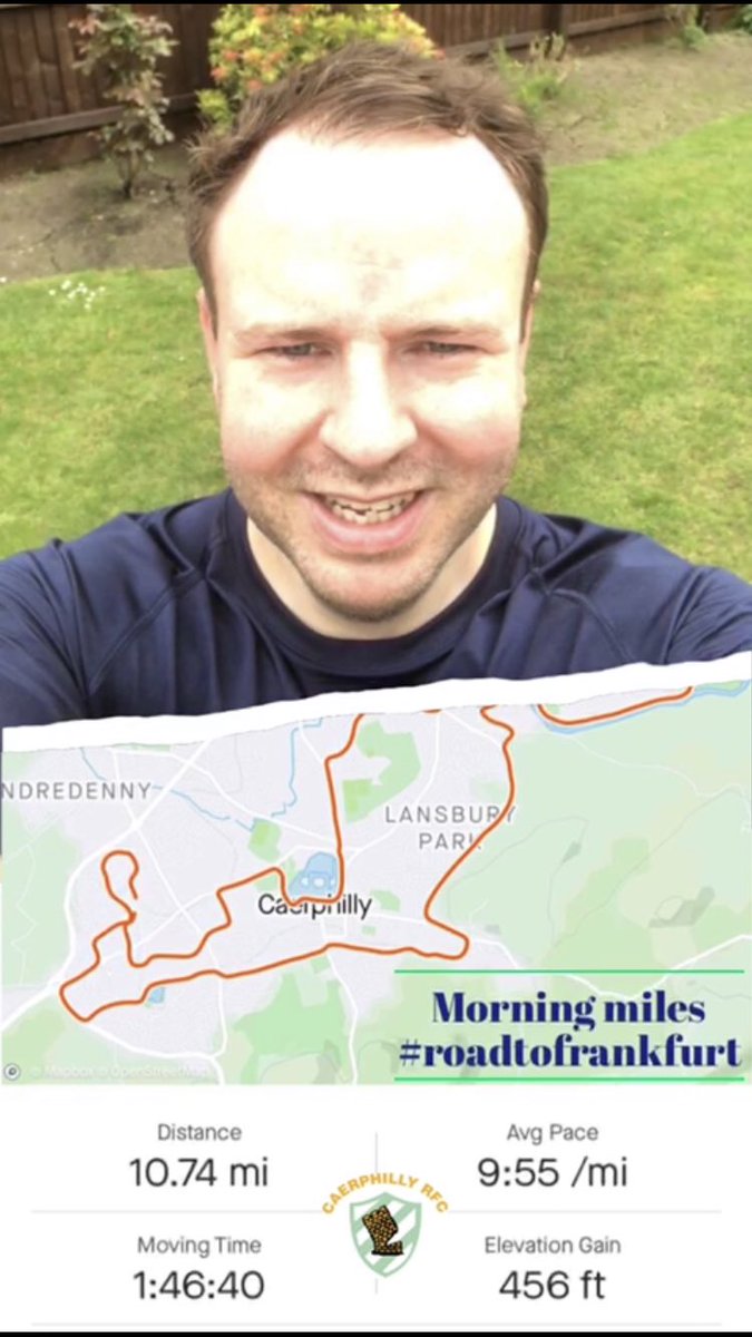 Up the Cheesemen 💚, more miles to go towards <a href="/caerphillyrugby/">Caerphilly Rugby Football Club</a> challenge to help raise money for <a href="/Velindre/">Velindre Cancer Centre Fundraising</a>.. Great to see so many people associated with the club getting involved for such an amazing charity! #roadtofrankfurt #togetherasone