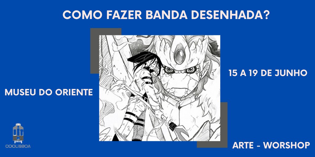 CooLisboa's tweet photo. ALERTA! WORKSHOP DE BANDA DESENHADA! Sempre quiseste aprender a fazer BD mas não sabes por onde começar? Este Workshop é para ti! Junta-te a nós numa experiência sem igual! https://t.co/tlhdf768Js