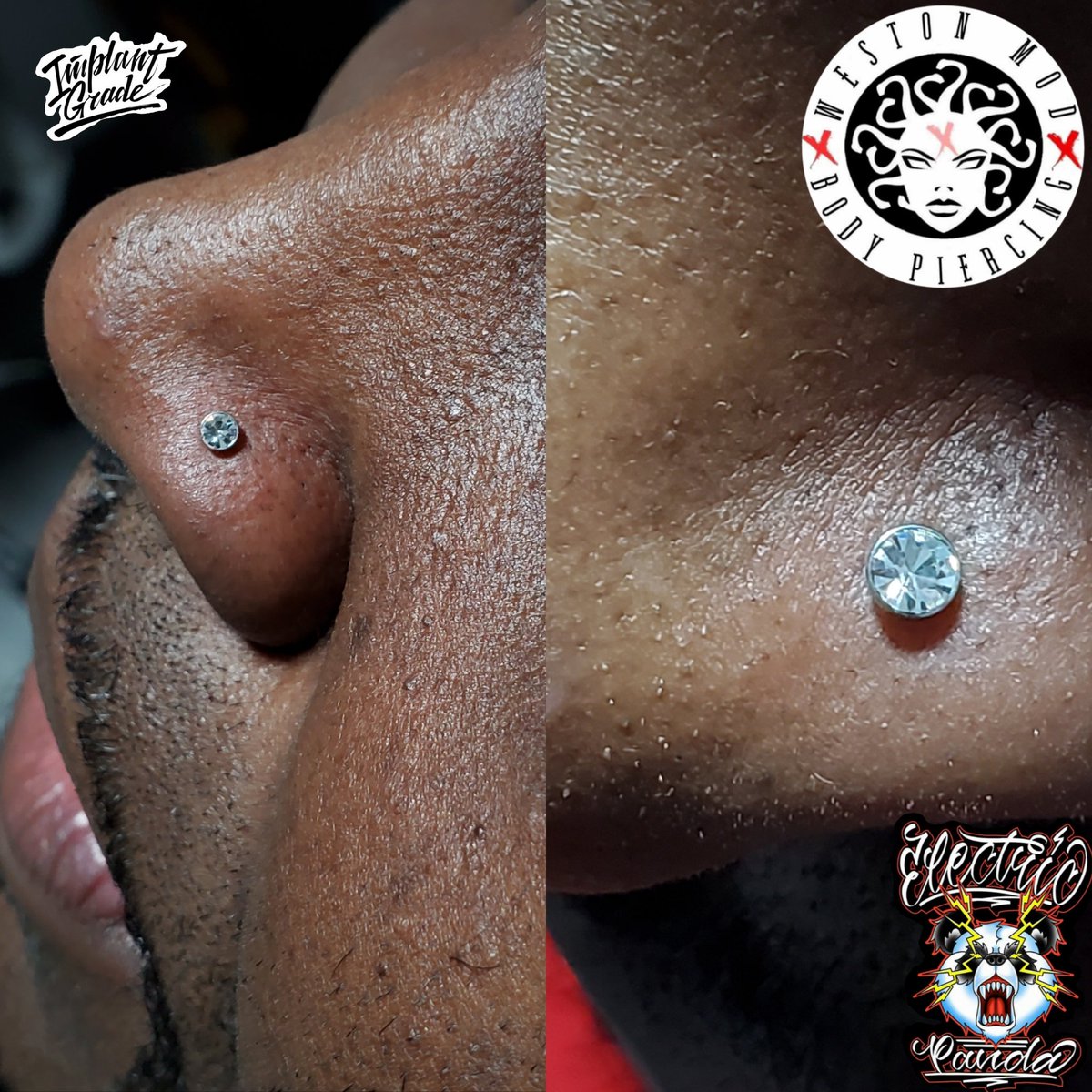 WestonMod's tweet image. Nose piercing w/threadless titanium  #westonmod