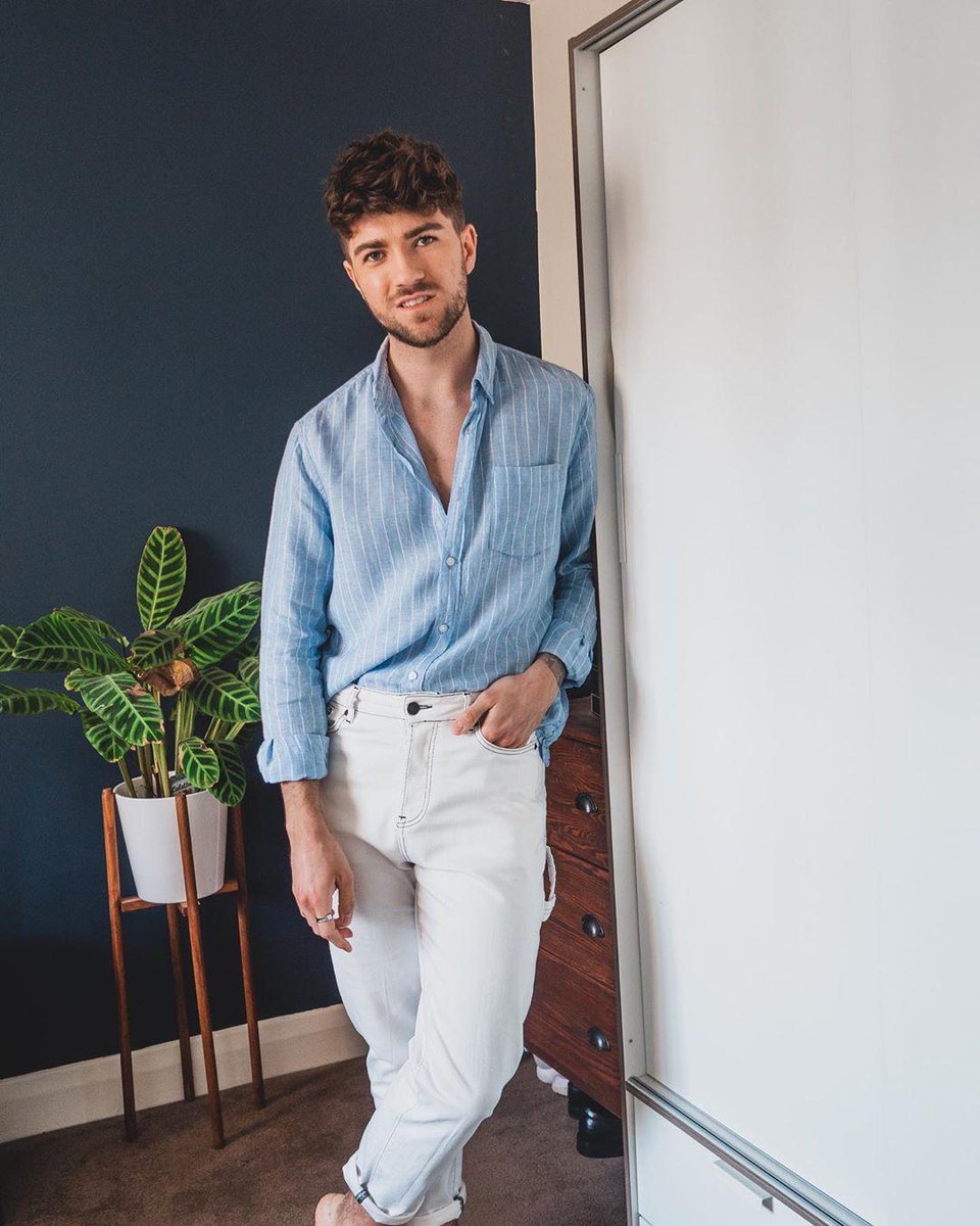 The striped shirt makes its summer comeback (📷: @lukecatleugh). Shop Men's shirts now > bit.ly/3bGK4f0