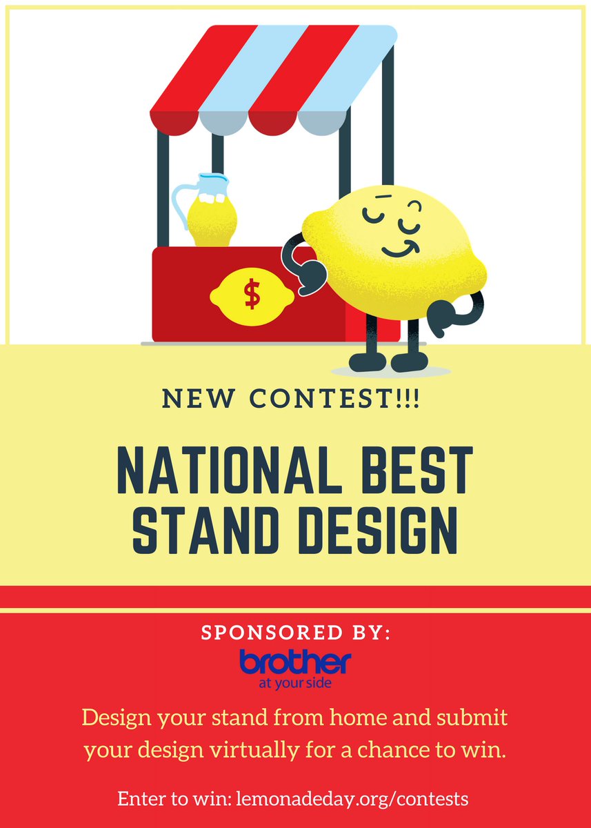 LemonadeDay's tweet photo. The contest opens tomorrow! Not only is it a way to teach them about entrepreneurship, but it's also a fun at home activity 😉

For more details, https://t.co/Ih6Ygwisw0
Sponsored by: @BrotherOffice 

#LemonadeDay #Contest #LD2020 https://t.co/b1fmUfMl9D