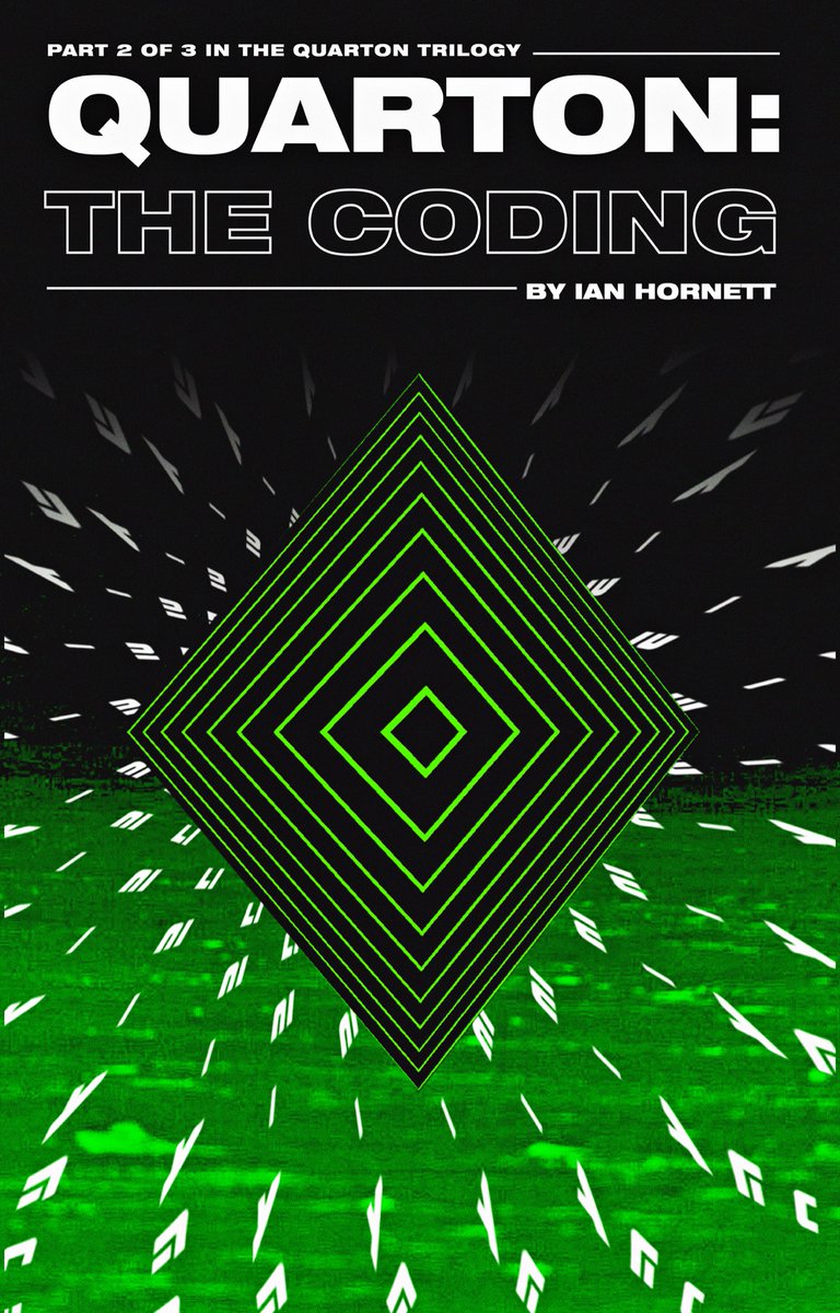Iancolufan's tweet photo. Very fortunate to have a nephew @conorculhane who can do cool things with graphics for my cover reveal of Quarton: The Coding - part 2 in the #quarton series. Out 29th May.
#graphic #GraphicDesign #bookcover #bookcovers #ya #scifi2020 #dystopian https://t.co/O95gyz5DJB
