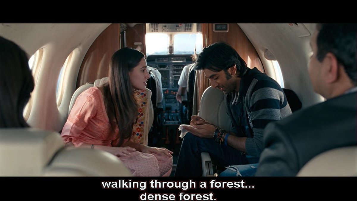 Imtiaz Ali often declares his stand over the obsession of media people. As a sub-text, it arrives multiple times in the film. And Heer goes away because of Media's attention from Kangra. And the scene where Jordon is on bed thinking gets cut mid-way for the reason we know.