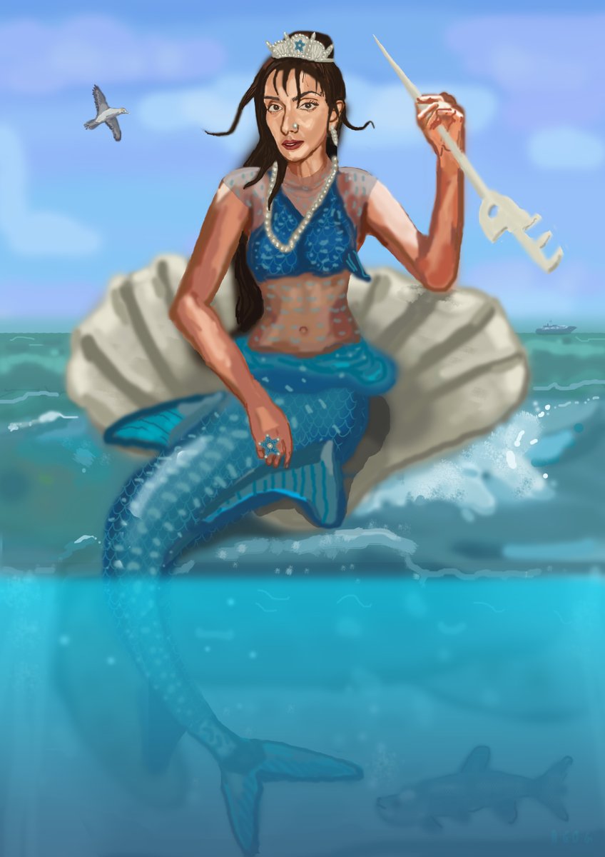 Joyfulcolours1's tweet photo. #digitalpainting #digitalart #portraiture #portrait #painting #artwork #mermay #mermay2020 #supermodel #characterdesign #fashion #indianmodel #woman #indianart #aishwaryasushmita #ocean #princess #seaprincess #royalty #seakingdom  #bluemermaid #mermay #mermaidart #mermaid https://t.co/91Jq8uSlRe