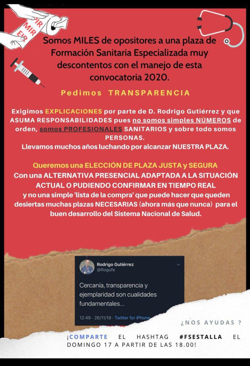 MarianaLP12's tweet photo. #FSEnLlamas #FSEnLucha #MIR2020CONGARANTÍAS 
@sanidadgob @salvadorilla @Rogufe https://t.co/9UuzUWGKbM