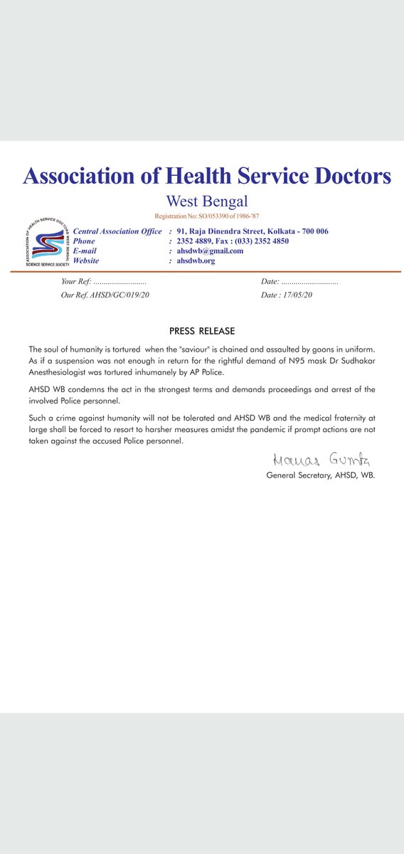 Association of Health Service Doctors, West Bengal (@associationofh2) on Twitter photo 