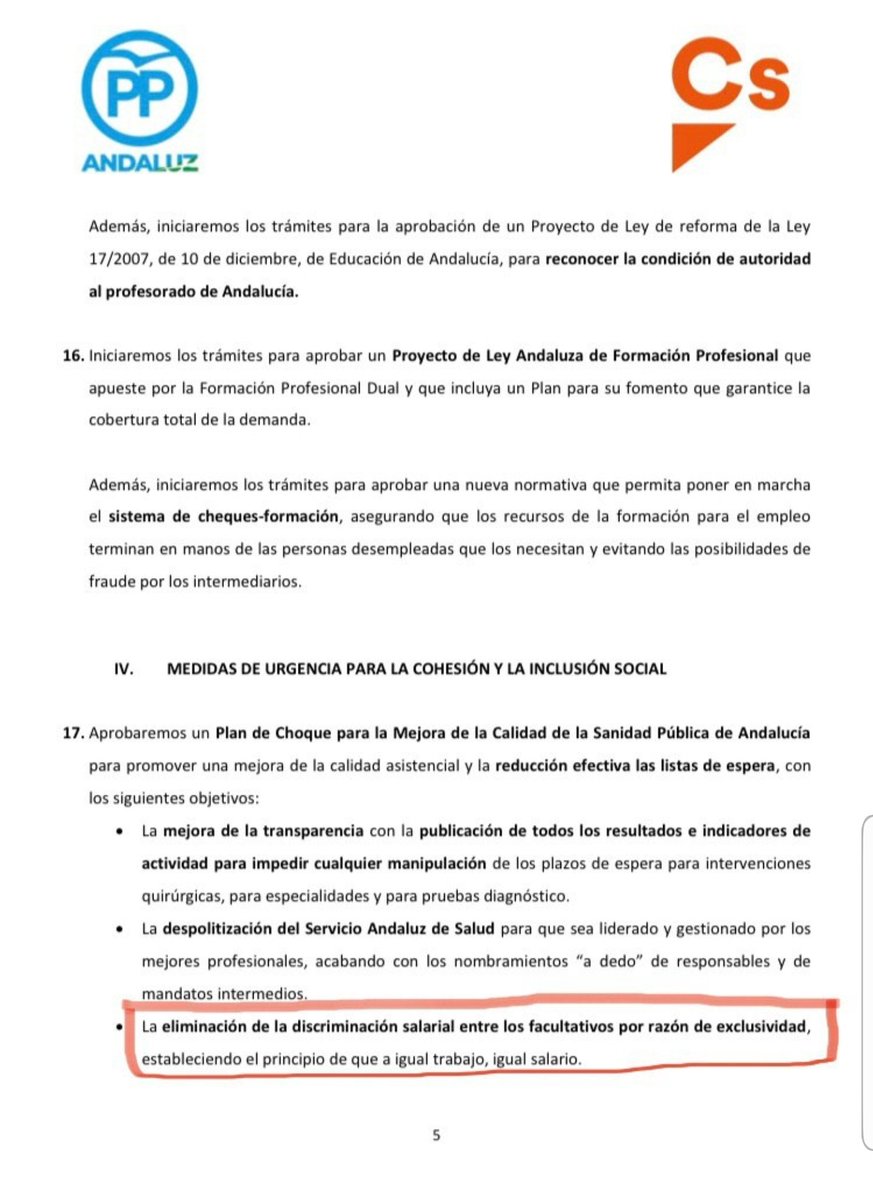 Promesa a llevar a cabo en los 100 primeros días de gobierno. PROMESA INCUMPLIDA.
No queremos más que nadie. Sólo lo que nos pertenece por nuestro trabajo.
#igualtrabajoigualsalario
#mismotrabajomismosueldo
#stopexclusividad 
<a href="/JuanMa_Moreno/">Juanma Moreno</a>
@JuanMarin_Cs 
<a href="/jesusraguirre/">Jesús Aguirre</a>