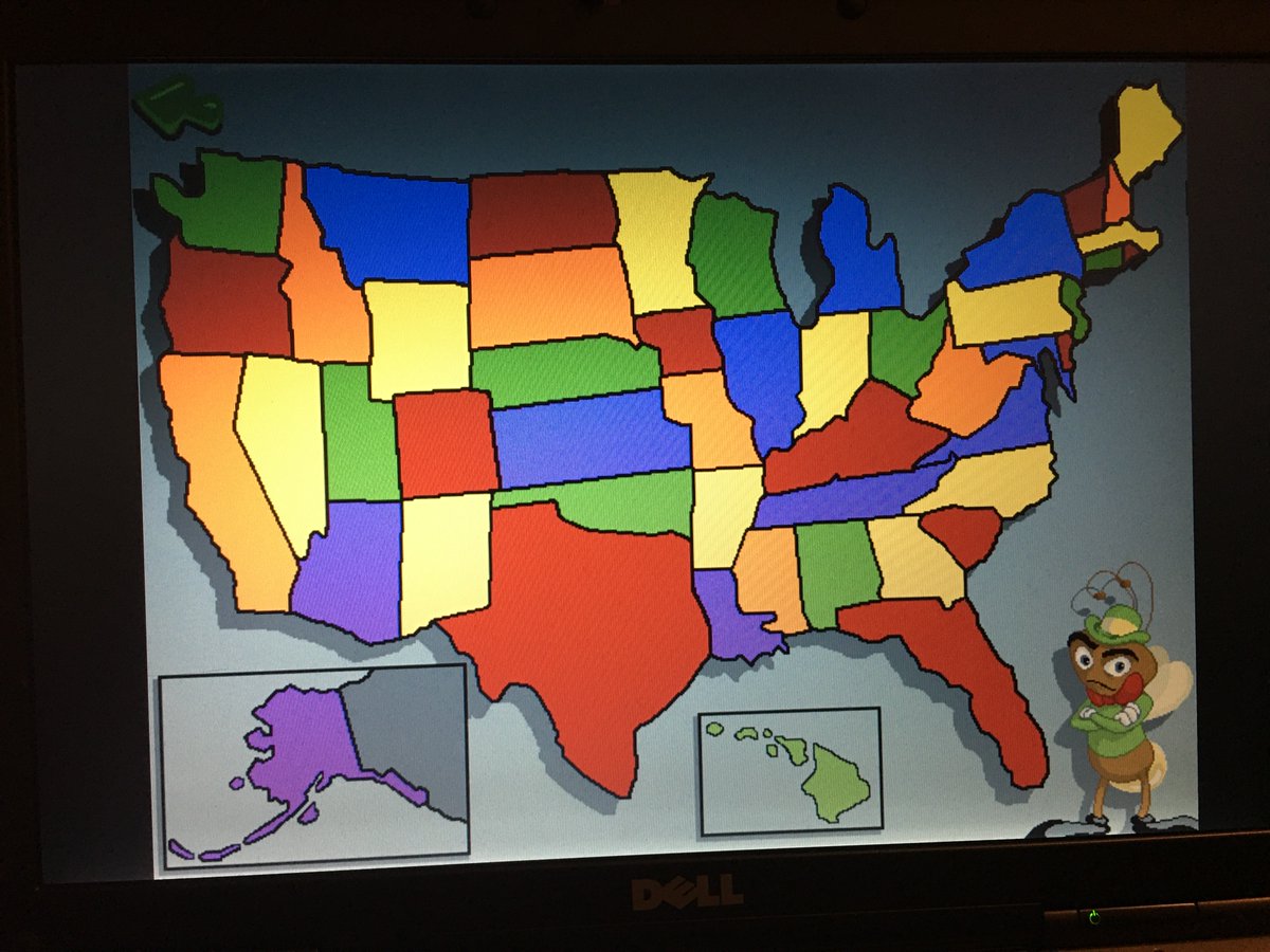 Whats_SarahG's tweet image. I was up EXTREMELY late last night finishing #JumpStart2ndGrade’s Adventure Mode, but I finally did it! Now I have postcards from every state! Eventually I’ll go back and play the more casual Stamp Mode, but for now, on to Typing. #JumpStart #KnowledgeAdventure