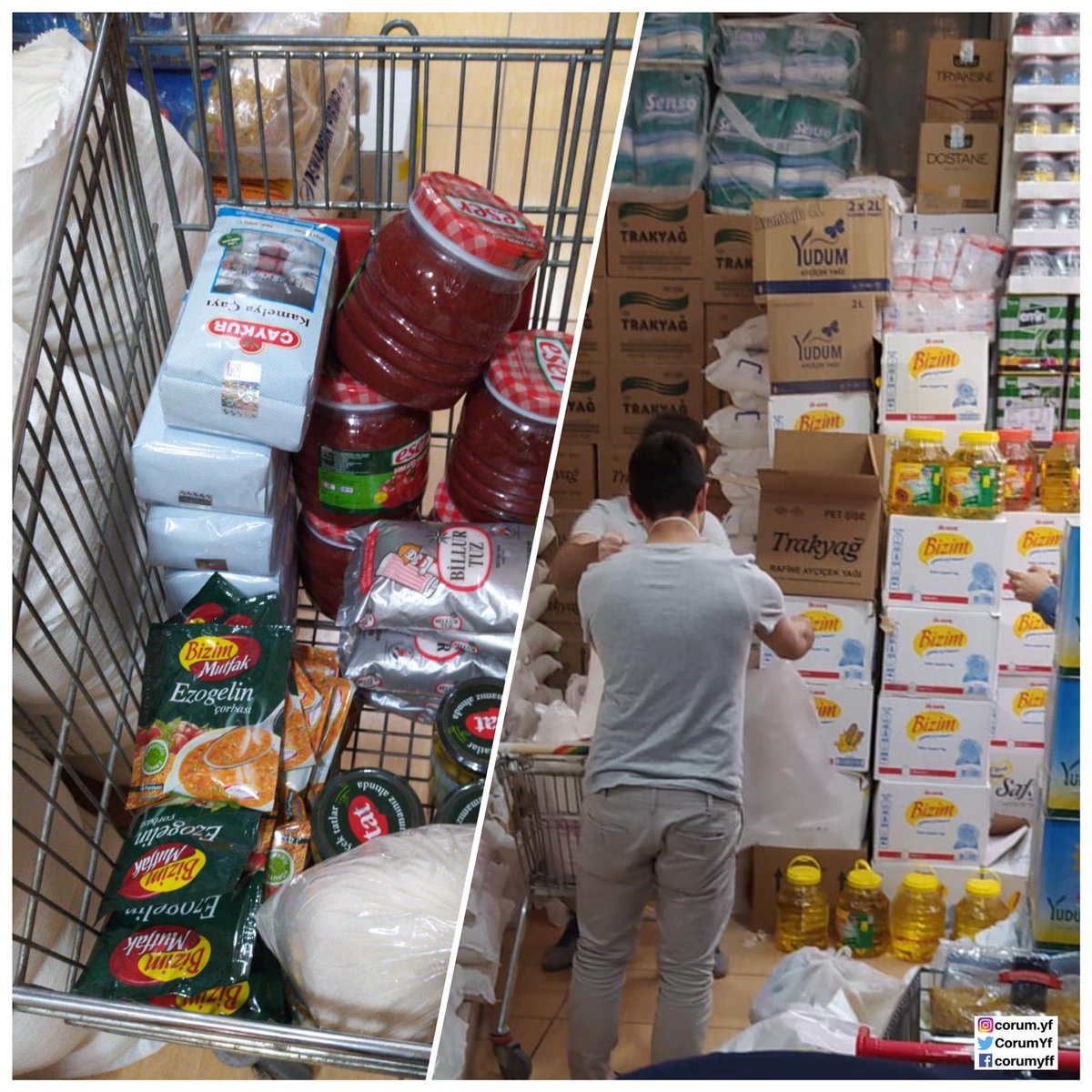 CorumYf's tweet photo. Hayırlı akşamlar😊
-12 aileye erzak alışverişi yapılıp teslim edildi.
-Bizlere ulaştırılan zekatlar ihtiyaç sahibi ailelere nakdi olarak verildi.
-Ihtiyaç sahibi bir ailenin bakkala olan borcu, gelen destekler sayesinde ödendi.
#pazar #Covid_19 #survivor2020 #Ramazan #HavaDurumu https://t.co/MngHOtX81t