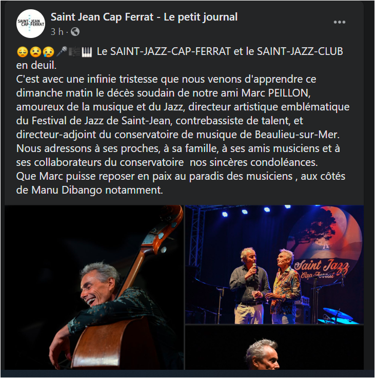 SyloooOooo's tweet photo. Une perte immense pour le jazz français et la scène sudiste en particulier..Marc #Peillon nous a quittés soudainement, pas de mot, des larmes, de la tristesse, un choc.. 😥 https://t.co/7e8EzjTUOI