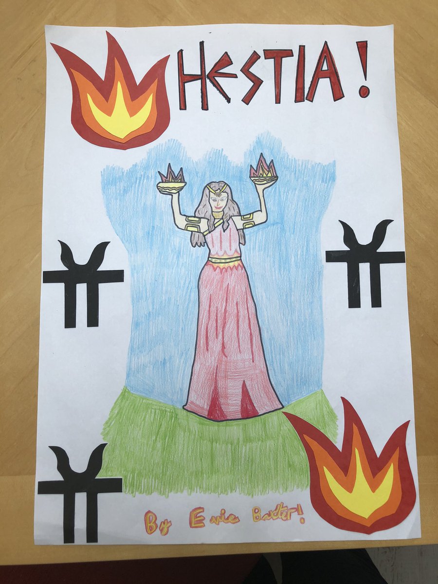 Baxter80Terri's tweet photo. @birkdaleprimary Evie Baxter (3G) has  finished her art work from the other week! This her ‘Hestia’ masterpiece 💖 https://t.co/PxWhjBaabr