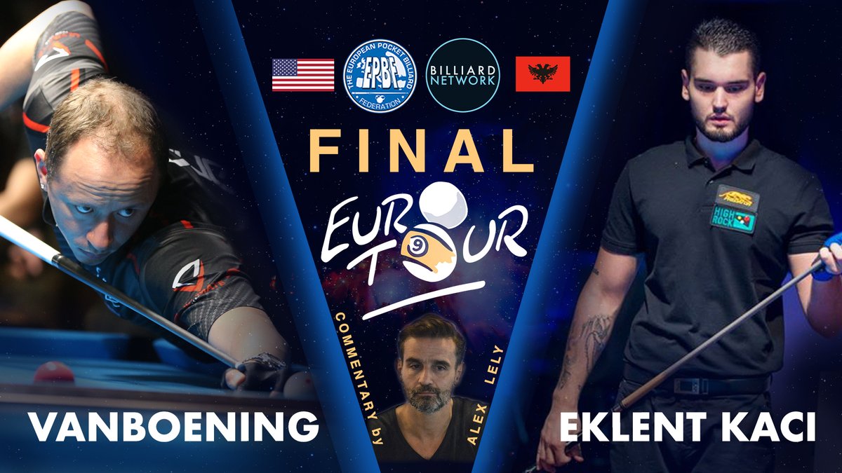 BilliardNetwork's tweet image. Our Sunday Premiere on our Youtube Channel features a Historic EUROTOUR Final that had Shane VanBoening facing Eklent Kaçi.
Commentary by Alex Lely.

Why follow dozens of different pool pages when all that’s important is in one place!
billiardnetwork.com
#billiardnetwork