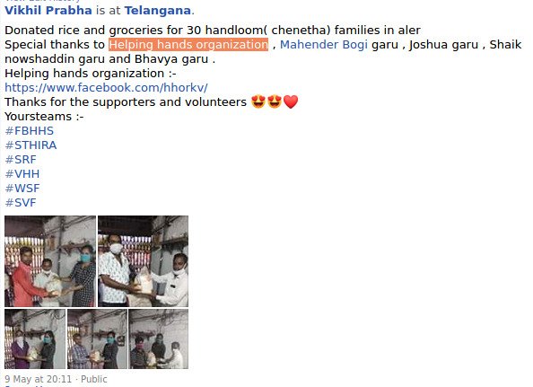 Helping Hands Organization RK Valley tweet media