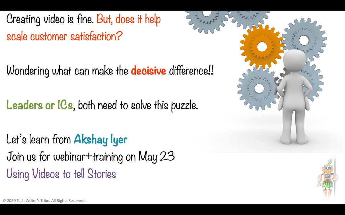 Techwriterstri1's tweet photo. Inviting all to join!
Topic: Using Videos to Create Stories
Date: May 23
Time: 10.30 AM -12.30 PM (IST)

Avail Early Bird offer

Check link: https://t.co/avjxzTAKYa

 #videos #videocontent #creatingvideo #storytelling #technicalwriting #contentstrategy #contentwriting https://t.co/OcSFhLlW2W