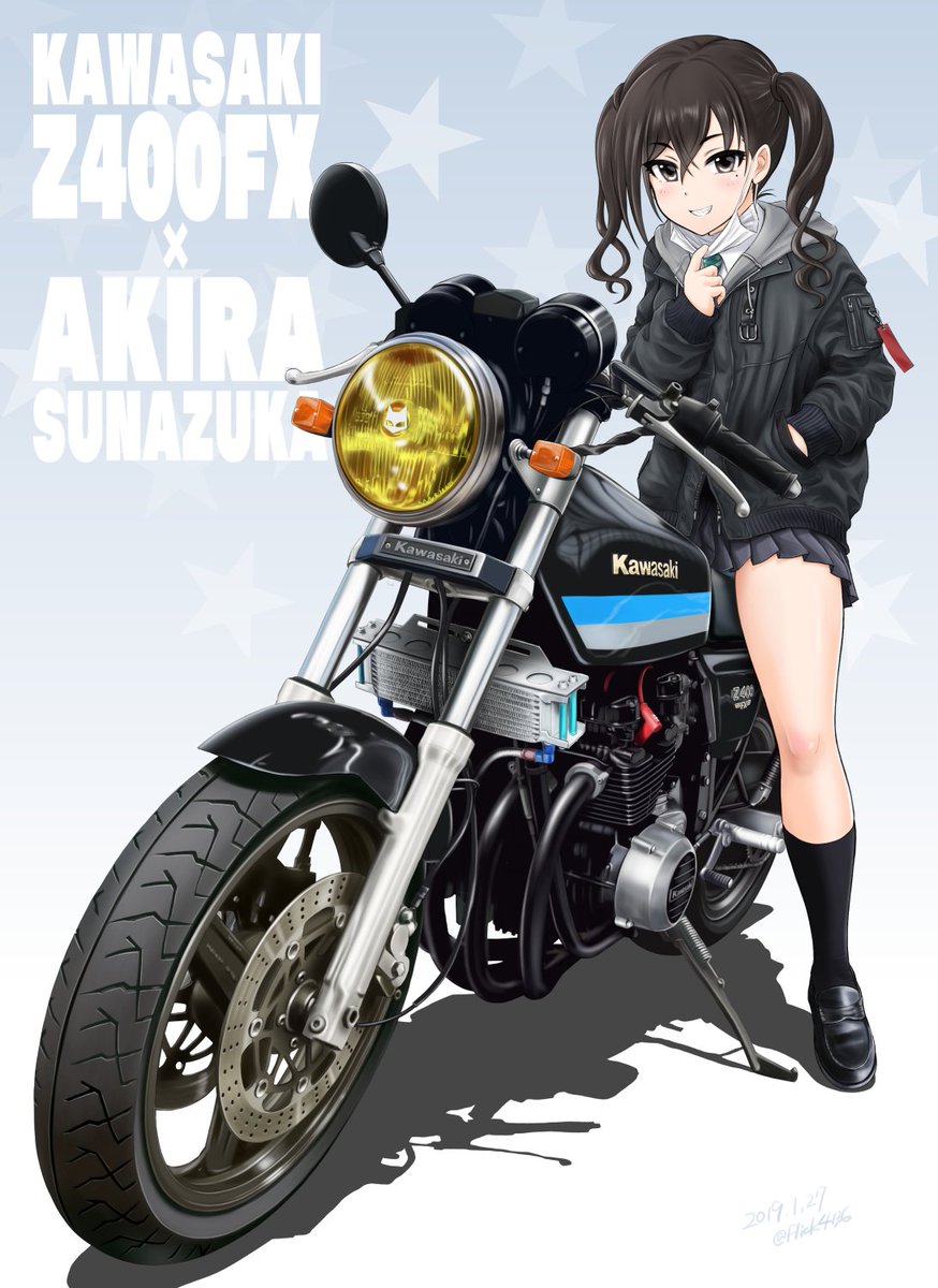 バイクと女の子のイラストを依頼する 萌えイラスト 萌えキャラクター Skillots