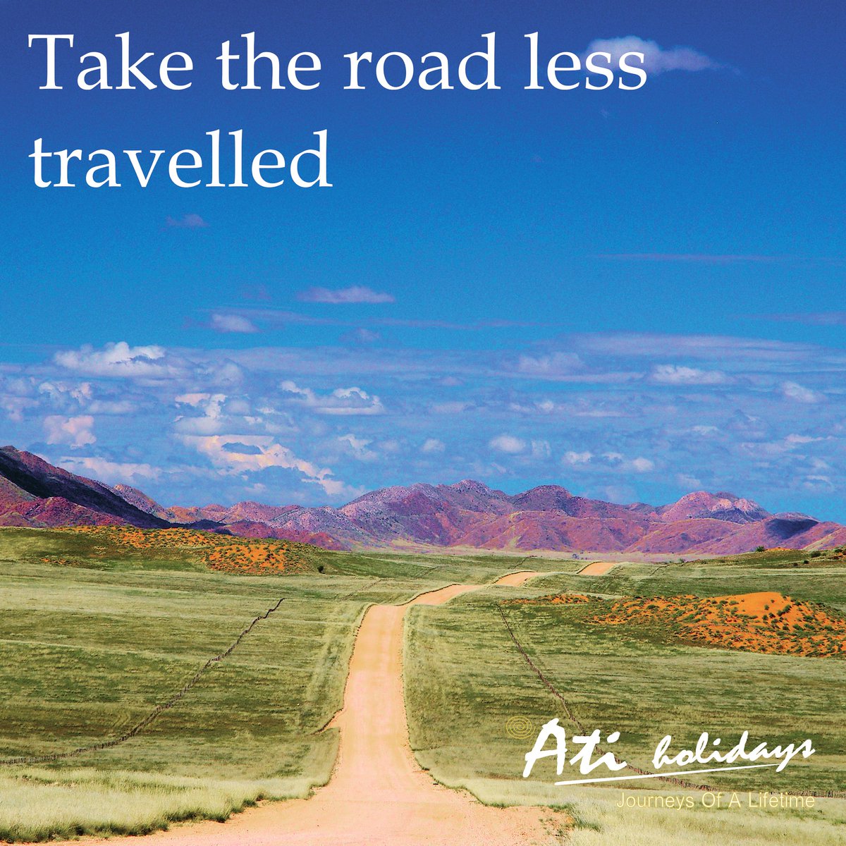 Plan your Namibian adventure today & set out to somewhere uncharted... #atiholidays #keepontravelling #namibiaroadtrip