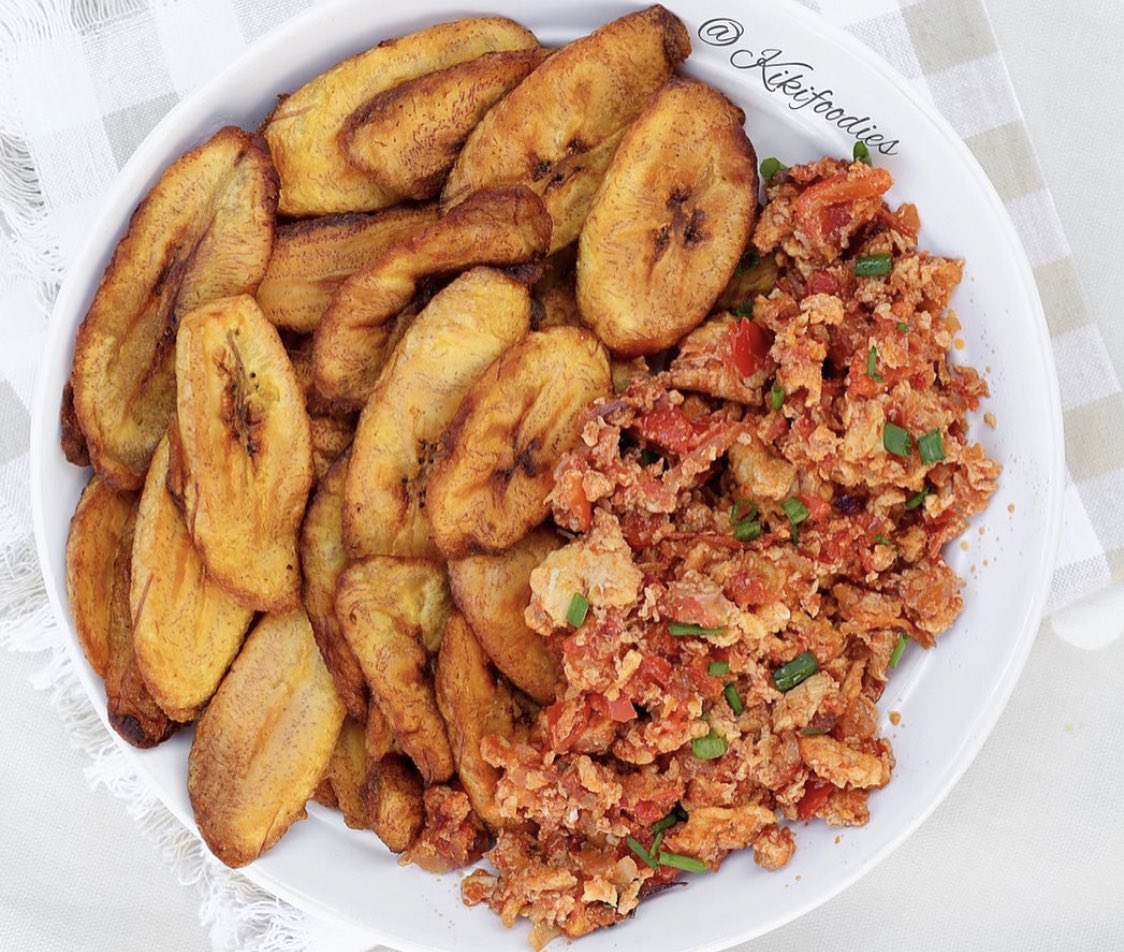 Plantain and egg or Plantain and sauce?