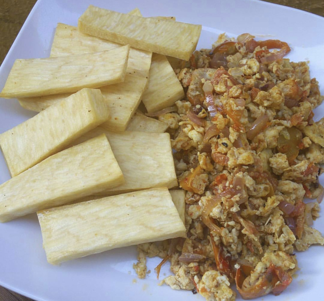 Fried yam and sauce or Fried yam and egg?