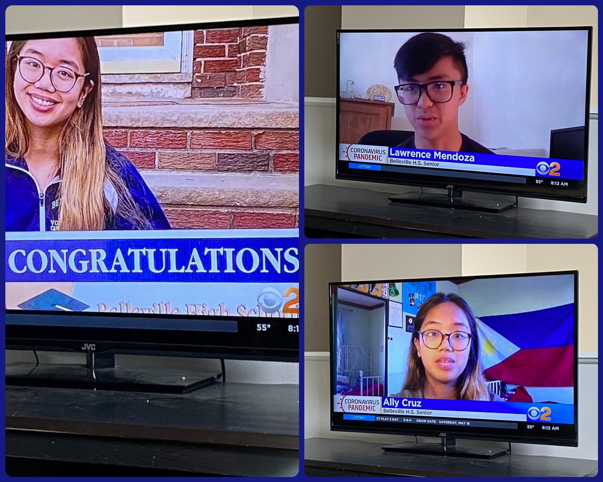 @belleville_ps Seniors on @CBSNews sharing how President Obama's commencement speech during 'Graduate Together' has inspired them @MrRhodesBHS