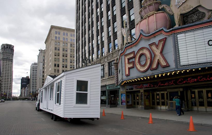 The late Mike Kelley's "Mobile Homestead", an  @Artangel project, deserves an honourable mention. The clapboard facade detaches from the structure in Detroit and travels around communities for social good.