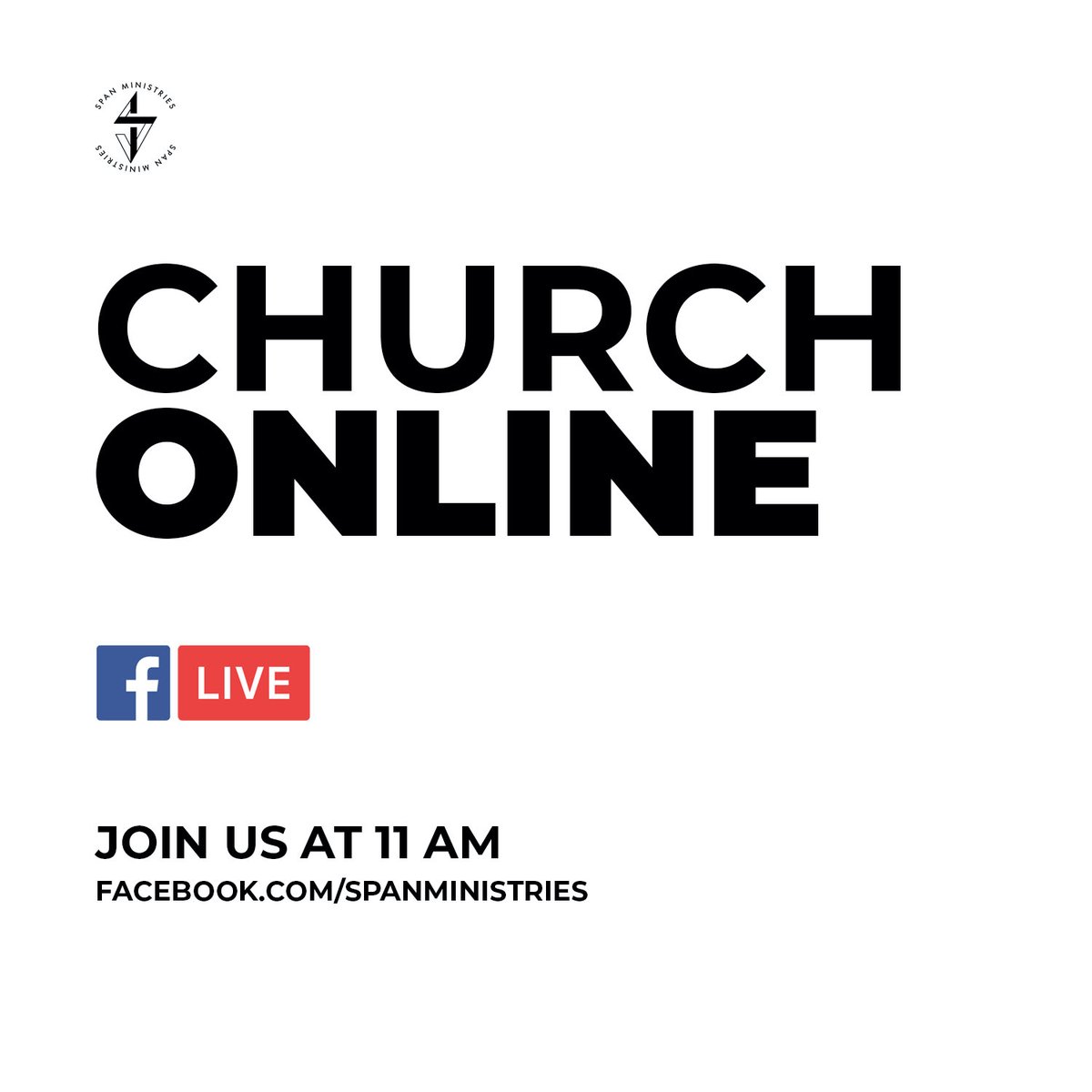 spanministries's tweet photo. We’re excited to gather for another Sunday. Meet us via Facebook for church online. https://t.co/kxgwd631CO