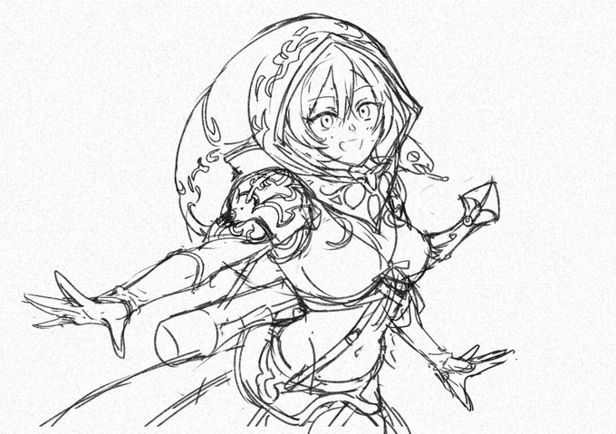 レラジェ下書き+線画 