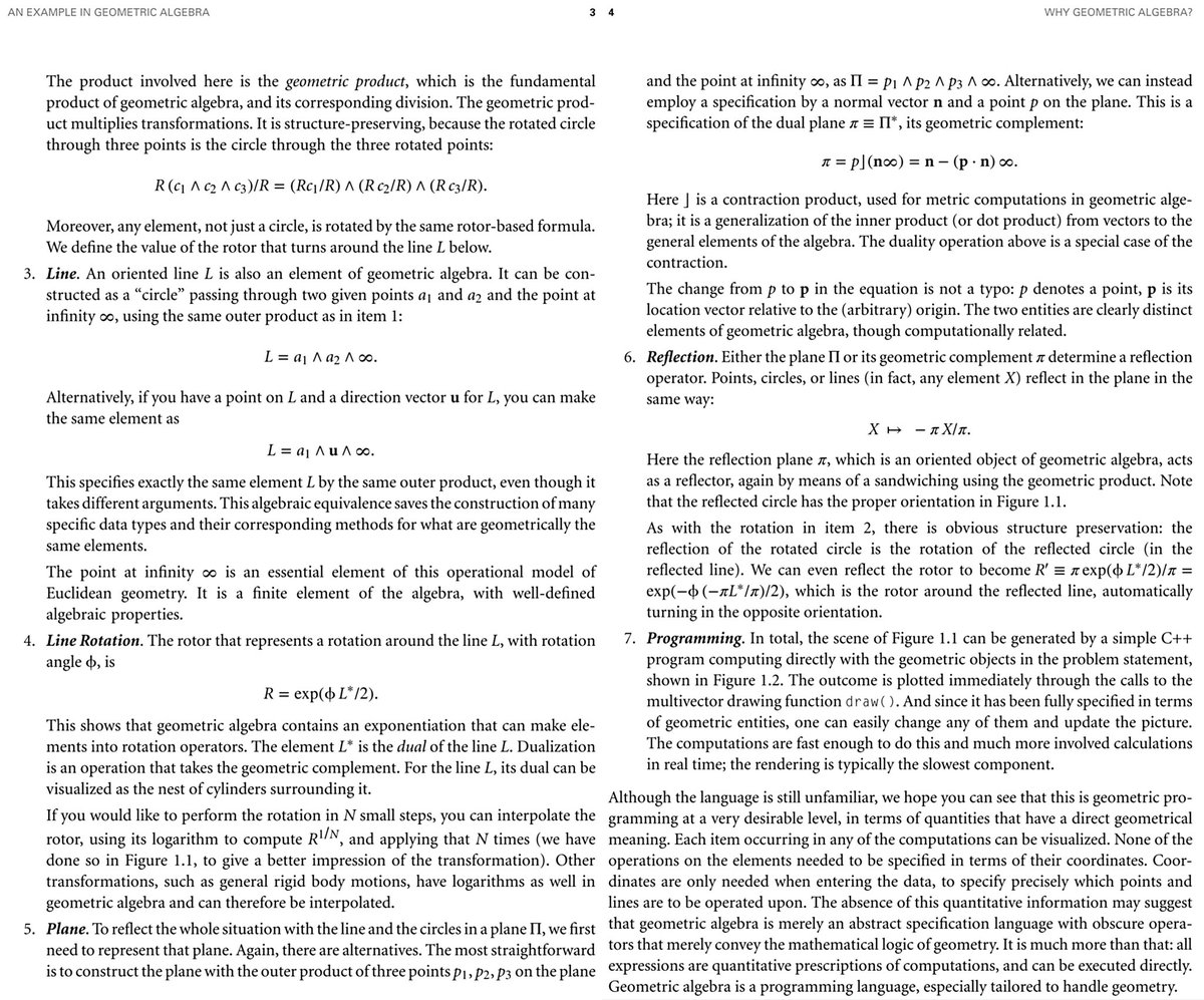 2020gfx's tweet photo. 📖 Dorst, Fontijne, &amp; Mann (2009) Geometric Algebra For Computer Science—An Object Oriented Approach to Geometry https://t.co/FP893fp5Qt
🔎 Preview https://t.co/moZP26Dwzq
🕹 Interactive figures https://t.co/kbgR9gd2ka
♻️ Quaternions and Geometric Algebra https://t.co/gltylNikx5 https://t.co/rscA4r3Fkl