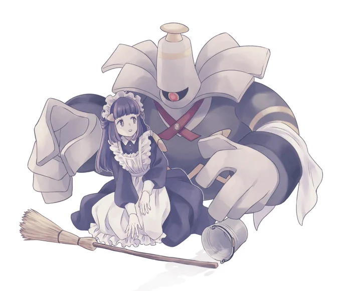 幽霊屋敷で働かされる新人メイドのヒカリさんと先輩執事のヨノワールさん 