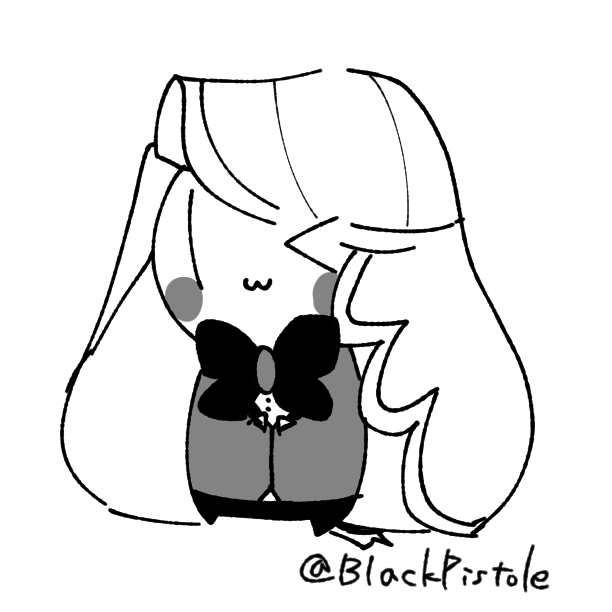 BlackPistole's tweet photo. ミニチャリちゃ。２枚目はバギーのを、３枚目はエンジェルダストのリボンを付けてる。そして最後はアラスターの😉 https://t.co/gxzF7YkI1j