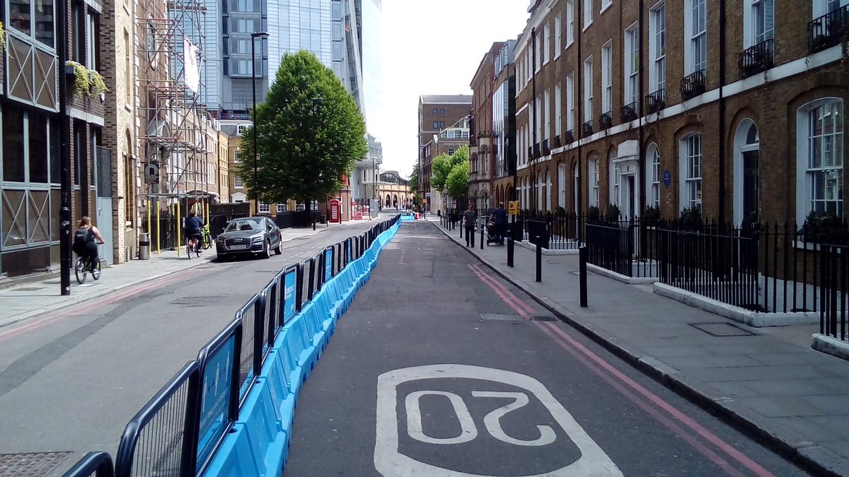 willnorman's tweet photo. The @MayorofLondon’s #StreetspaceLDN plan is all about enabling those who can to walk and cycle, freeing up space on public transport &amp; roads for those who can’t. Great to see @tfl rolling out more new space for social distancing here in central London. 🚶🏻‍♂️🚲👍🚶🏻‍♂️🚲👍 https://t.co/x1OSk7MODi