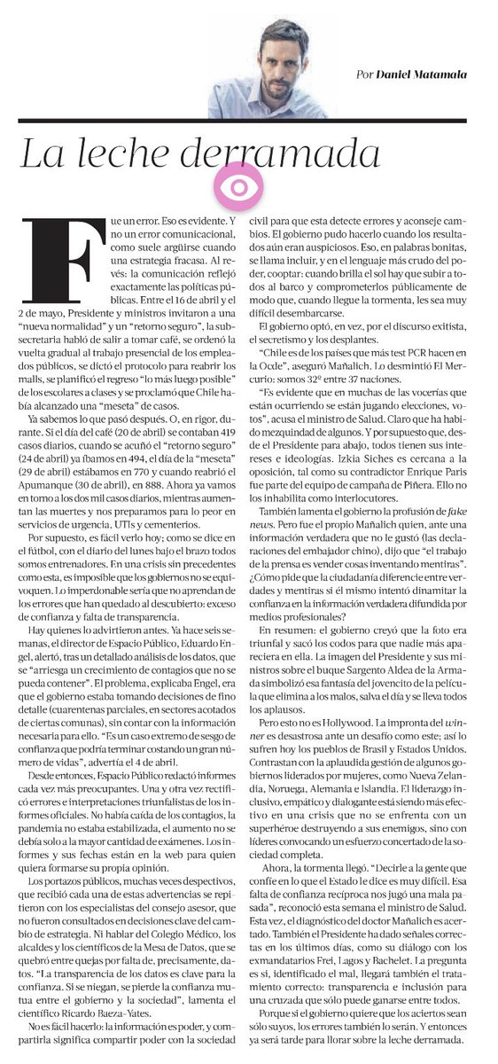 “La leche derramada”. En <a href="/latercera/">La Tercera</a> 👇