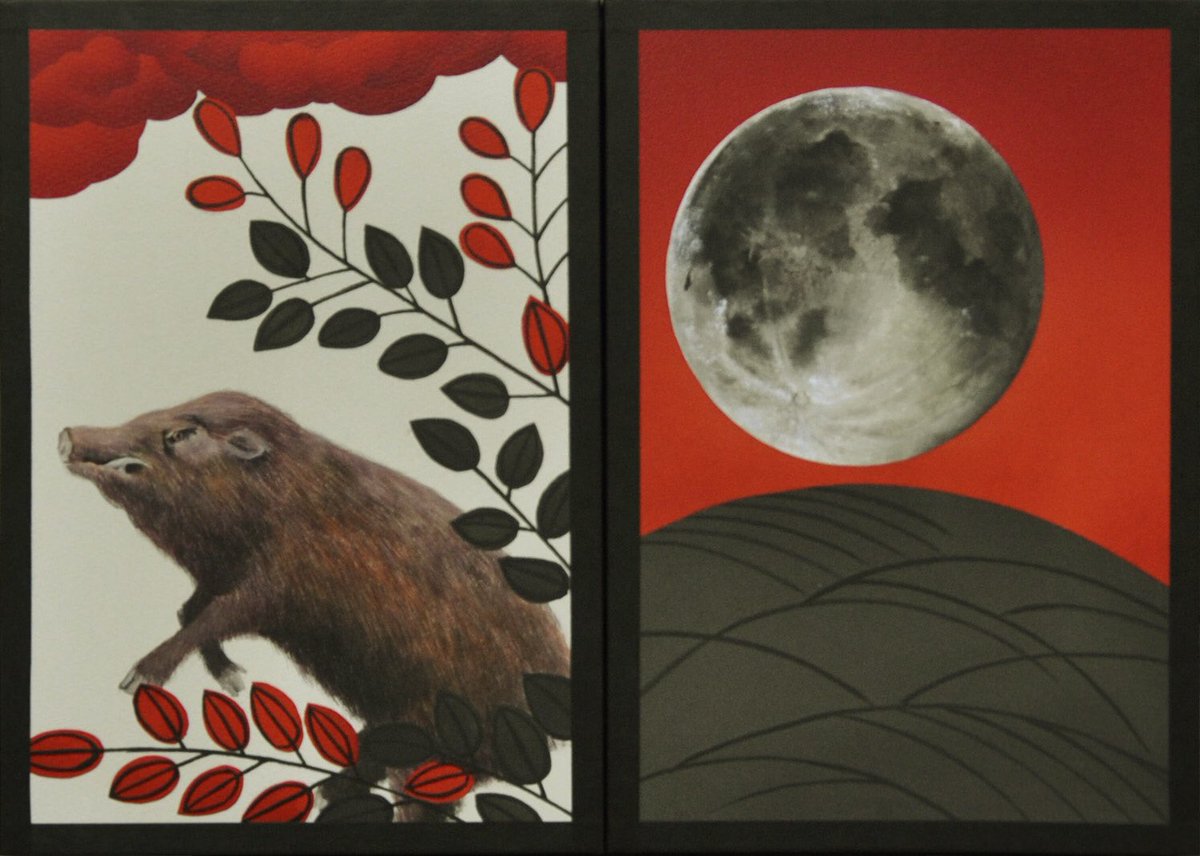 大西 高志 Auf Twitter 作品 リアル花札 日本画と水彩で描いてます 花札をリアルに描いた作品 任天堂って今は どうぶつ の森ですが 昔のゲームは花札を作ってたんですよ