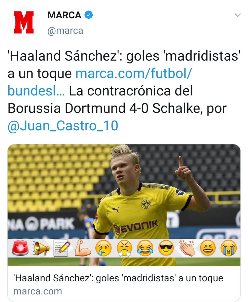 HoyEnDeportes4's tweet photo. Marca nombrando al Madrid hasta en un partido de la Bundesliga. El diario de todas las aficiones... ¡HALA MADRID Y NADA MÁS! https://t.co/FExZ1NHbO8